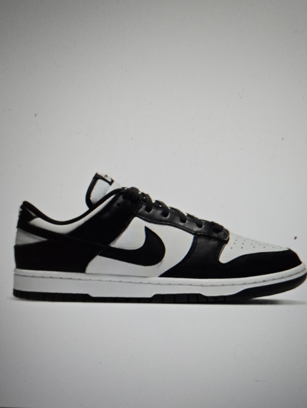 Nike Dunk Low Black White Retro Sneakers Low-Top Swoosh Sneaker Leather 7.5 NEW